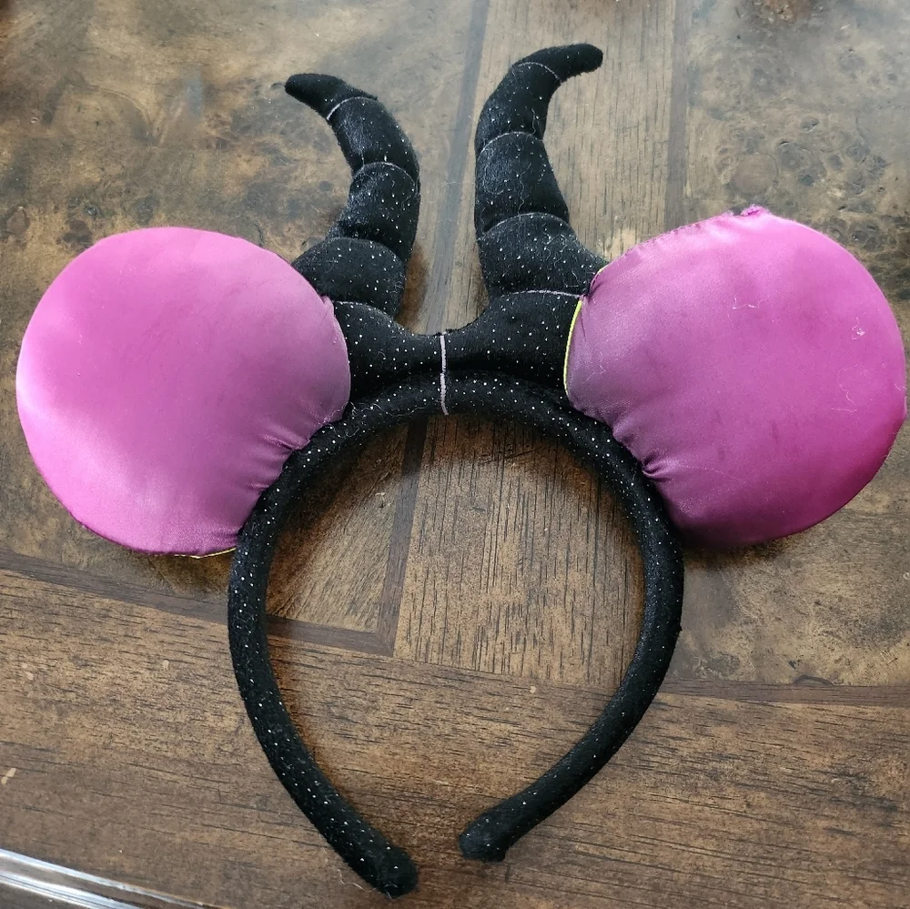 Disney Parks Maleficent Horn Flames Headband Mickey Minnie Mouse Ears